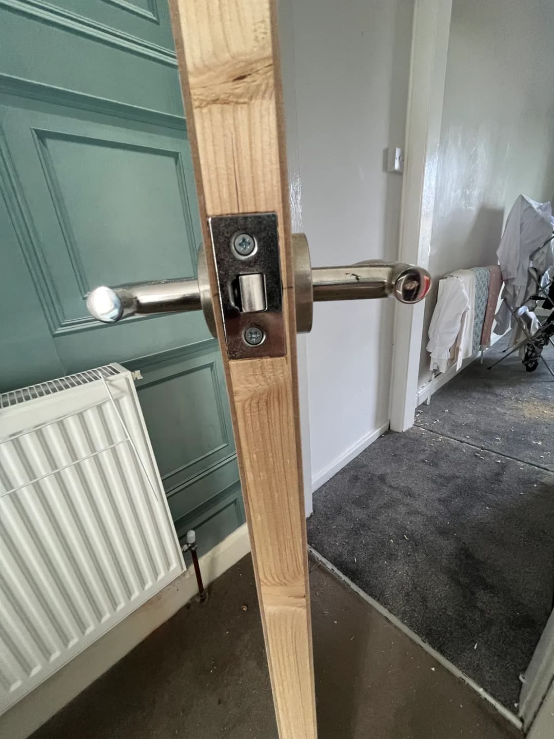 Door re-hung